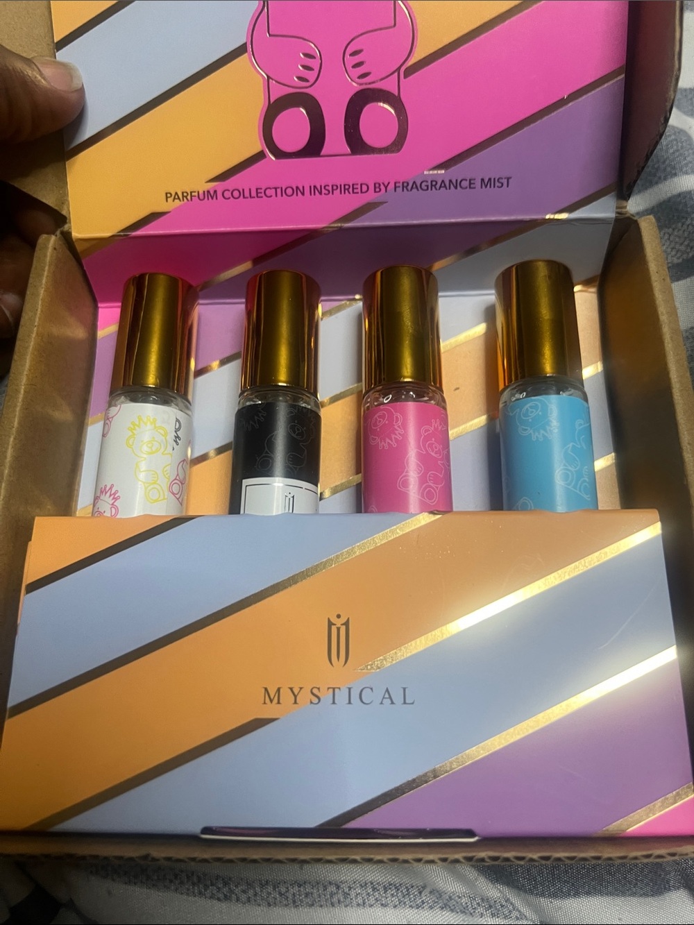Source Unknown Mystical Roller Perfume Set — White, Black, Pink, Blue
